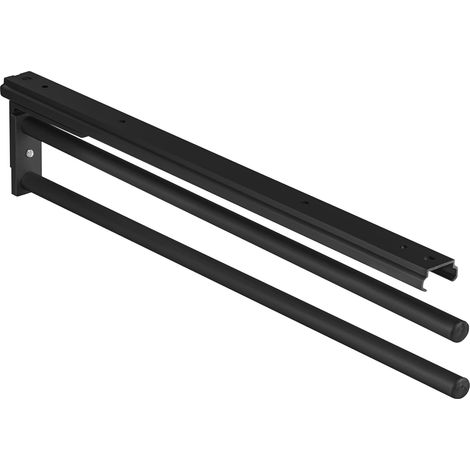 Handtuchhalter  H6008  Ausziehbar mit 2 ausziehbaren Armen  Länge 465 mm in Schwarz