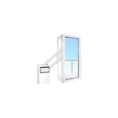 Deux fenêtres à double vitrage avec tissu d'étanchéité, déflecteur d'air conditionné, déflecteur d'air conditionné mobile, tissu d'étanchéité pour climatiseur, 5 mètres de double tube. (1/4)