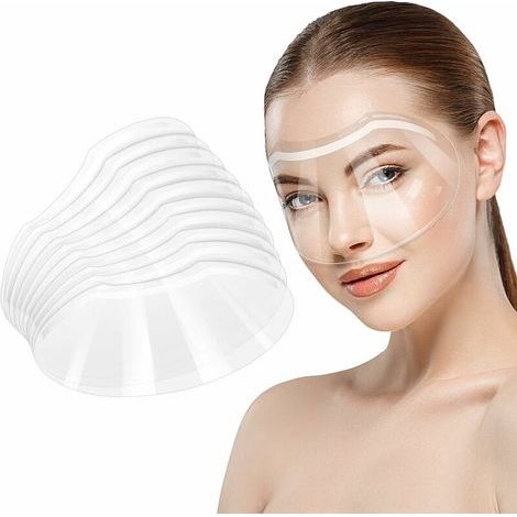 Visière Transparente pour Microblading,Maquillage Permanent,Extensions de Cils,Cataracte des Yeux,Protecteur de Yeux Visage de Douche,Visière Souple Transparente,100 Pièces (1/5)