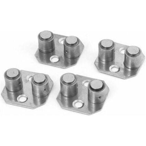 4 Pcs Coulissante Porte Double Arbre Retenue Suspendue Poulie Rail Guide Localisateur (1/3)