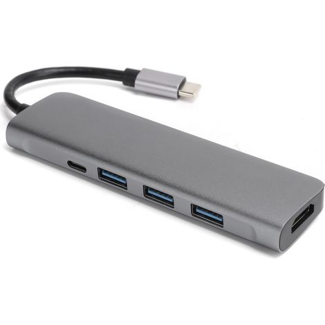 Adaptateur Multiprise 7 en 1 Hub HDMI + 3x USB 3.0 + Lecteur Carte Mémoire + Station d'accueil USB-C (1/5)