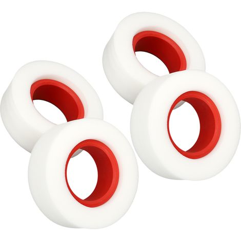 Lot de 4 pneus en mousse souple double couche de 5,6 cm (2,2 pouces) pour voitures et crawlers RC 1/10 et 1/8 (rouge). (1/5)