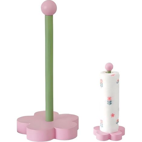 Porta rotolo da cucina, 1 pezzo, fantasia floreale, accessori da cucina, porta rotolo da cucina verticale, porta carta assorbente, porta carta da cucina per cucine (1/5)