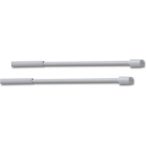 Coppia Bacchette Bastoni tende con ventose 205 - 60 cm x 7 mm bianco