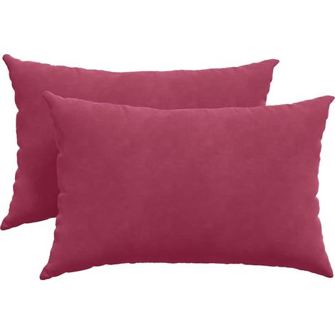 Maison Exclusive - Cuscini da Divano 2 pcs Rosso Vino 60 x 40 cm Tessuto in Cords