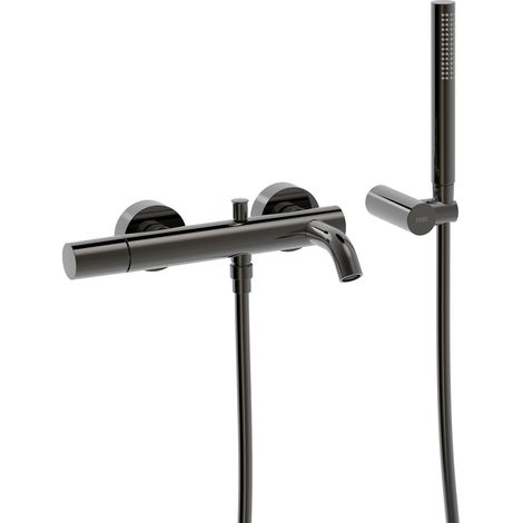 Mitigeur bain Douchette à main anticalcaire avec support orientable et flexible - TRES 26117001KM (1/2)