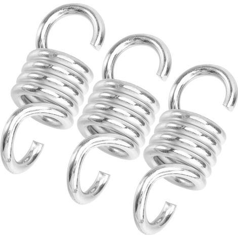 3 Pièces Ressort de Chaise Suspendue en Acier 500kg, Argenté (1/5)