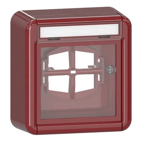 Gira Abd. BSF + Glasscheibe WG AP Rot [320630], 3206 30