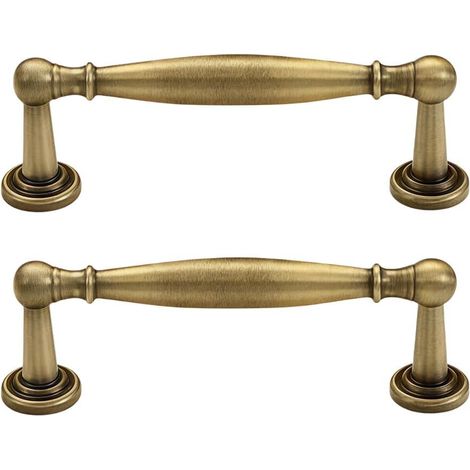 Poignées de placard en métal robuste avec surfaces lisses et installation facile - Poignées de porte classiques en bronze antique pour intérieur (1/5)