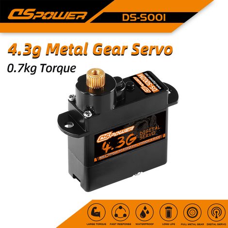 Miniatur-Servo mit Metallgetriebe (4,3 g) für Schmetterlings-Drohnenmodell mit Flügelschlagfunktion, wasserdichtes Mini-Digitalservo (1/5)
