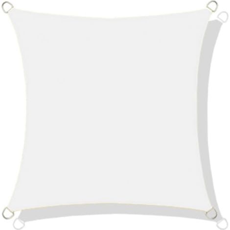 Vela de sombra de nailon impermeable 5x5 m blanco (1/5)