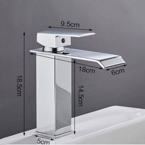 Robinet de lavabo monotrou, or noir mat, robinet d'eau chaude et froide en laiton massif pour évier de salle de bain black (1/5)