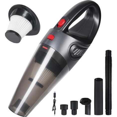 Kabelloser Handstaubsauger, 4-in-1, USB-Ladefunktion, 8500 Pa Saugkraft, 120 W. Tragbarer Staubsauger für Büro, Zuhause, Auto, Außenbereich und Haustiere. (1/5)