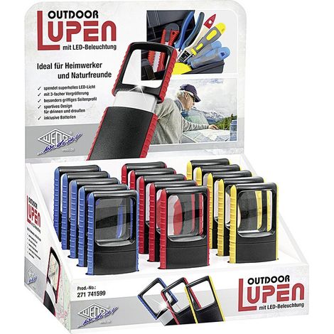WEDO Outdoor-Rechtecklupe mit LED-Licht, inkl. Batterien (271741599)