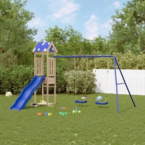 Balançoire enfant : Ensemble de balançoire d'extérieur avec balançoires et échelle jeu extérieur enfant, aire de jeu jardin, balançoire enfant , pour jardin, usage domestique , enfant 3-8 ans (1/5)