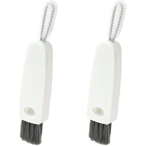 Paquet de 2 petites brosses de nettoyage de bouteilles d'eau 3 en 1, outil de nettoyage de biberons, brosse de nettoyage de carottes pour gobelet, blanc (1/5)
