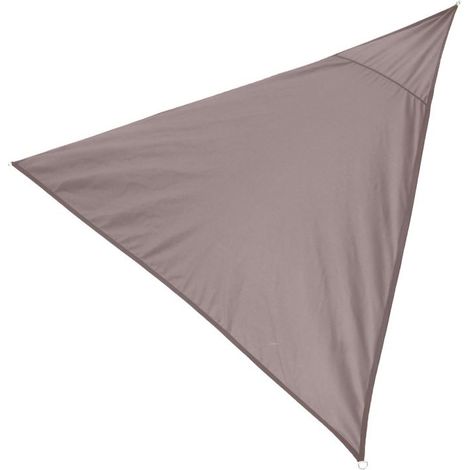 Voile d'ombrage triangulaire en tissu - Taupe - 3,6 m - Livraison gratuite (1/3)