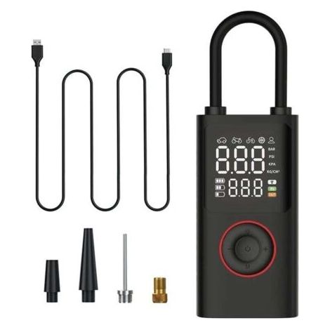 Compresseur d'air portable, gonfleur de pneu de voiture 150 PSI 4000 mAh, pompe à air de voiture rechargeable à double usage pour voitures, vélos, ballons de basket (1/4)
