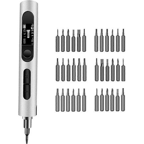 Electric Screwdriver Set with Dual Torque Adjustment Function-Silver- (1/5)