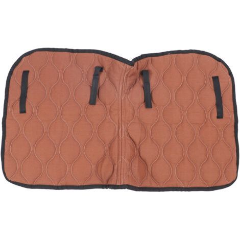 Atmungsaktive und komfortable Satteldecke aus professionellem Material, ideal zum Reiten, Springen und Training. Farben: Kaffee und Schwarz. (1/5)