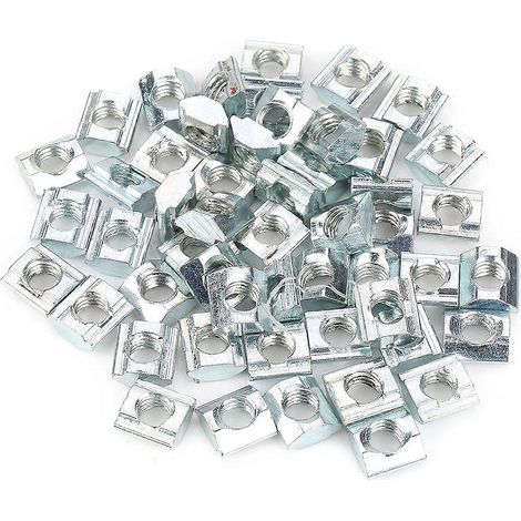 50 Stück Gleit-T-Nutmuttern aus Kohlenstoffstahl für Aluminiumprofile der Serie 20, M6105