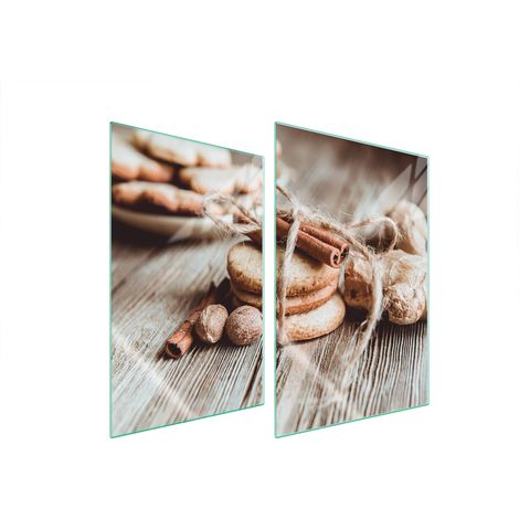 PIASTRA PROTETTIVA IN VETRO PER CUCINA 2x35x52 CANNELLA (1/5)