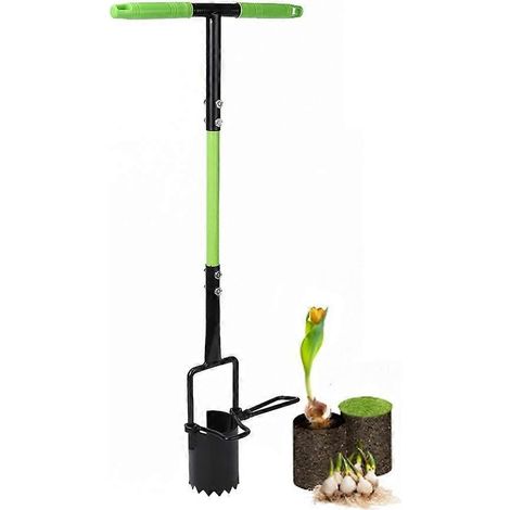 Poire jardinière outil Crocus long Handled Transplanter Comfortable T Shaped poignée polyvalent Gardening outil pour (1/5)