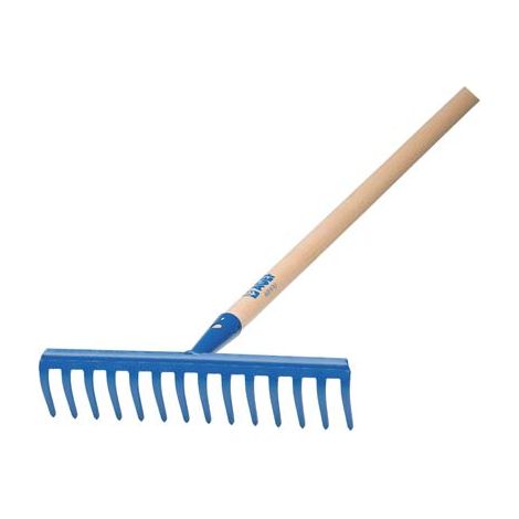 RASTRELLO GARDEN EXTRA + MANICO AGEF  ACCIAIO VERN/FAGGIO DENTI 12 CM 30 H.CM 120
