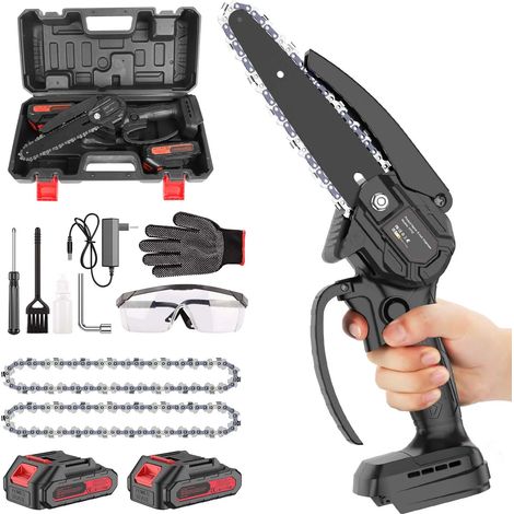 Tronçonneuse Mini 6 Pouces sans Fil 2 Batteries (1/5)
