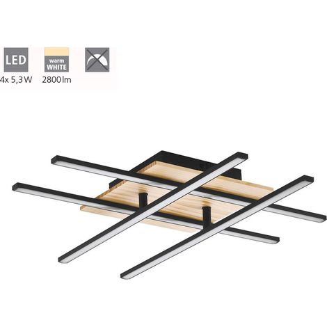 Plafoniera Moderna Marinello 1 Alluminio Nero 4 Luci Led Integrato 5,3W (1/3)