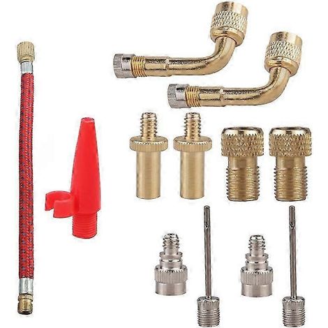 Adaptateur de valve pour vélo, adaptateur pour pompe à air de vélo, adaptateur de valve Presta Schrader pour gonfleur de pneus de vélo, compresseur (1/5)