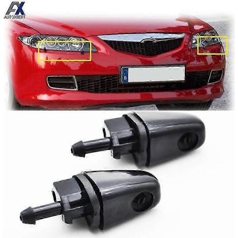 Lot de 2 gicleurs de lave-phares avant pour Mazda 6 GG1 2002-2008 (GR1A518G0A) (1/4)