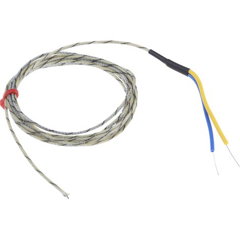 Thermocouple type J Ø 1/0.3mm, L 2m, +400°C max à Câble ( Prix pour 1 )