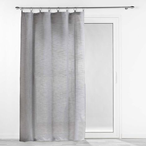 Voilage à anneaux 140 x 240 cm – Voile tissé Milza Anthracite (1/3)