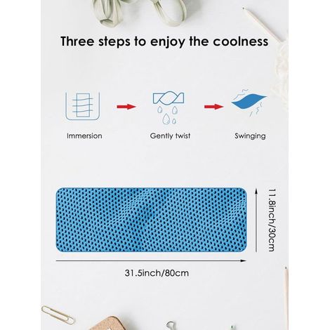 Serviette rafraîchissante, serviette de glace douce pour yoga, sport, course, entraînement, camping, et autres activités