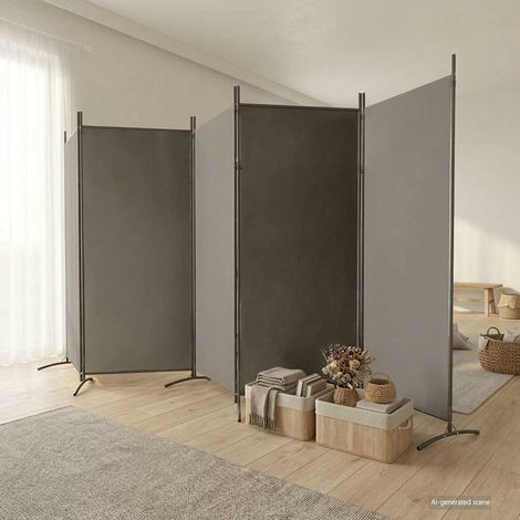 Cloison de séparation 5 panneaux-Paravent-Séparateur de pièce Anthracite 433x180 cm Tissu (1/5)