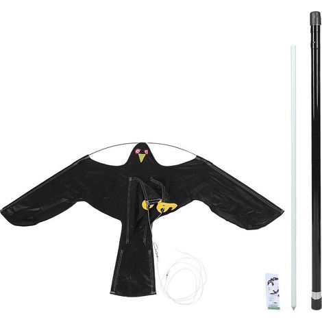 Épouvantail à oiseaux cerf-volant rapace extensible avec perche télescopique de 5 mètres (1/5)