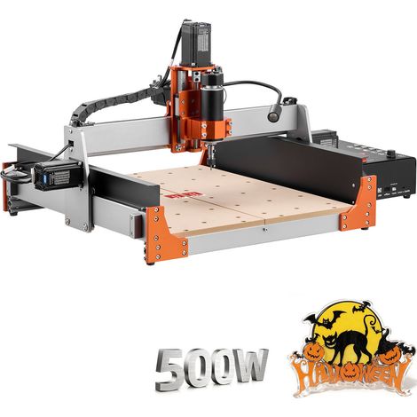Mophorn Macchina CNC per Incisione, Mandrino da 500 W, Fresatrice a 3 Assi con Guide Lineari Doppie e Vite a Ricircolo di Sfere, Area di Lavoro 40x40x9,5 cm, per Lavorazioni su Legno e Acrilico (1/5)