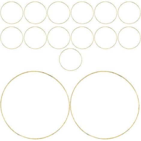 Anneaux de suspension en métal doré pour décoration murale, cerceaux métalliques, loisirs créatifs, lot de 15 (1/5)