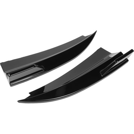 Lot de 2 diffuseurs latéraux de pare-chocs arrière (gauche et droite) pour Mercedes-Benz Classe C Coupé C205 AMG Line C43 C63 (2015-2021), noir brillant (1/5)
