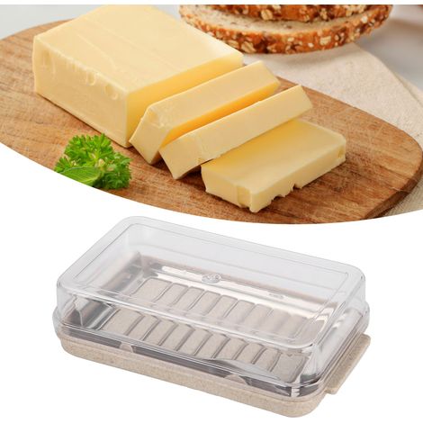 Boîte de Rangement à Beurre en Acier Inoxydable avec Couvercle Transparent pour Cuisine (1/5)