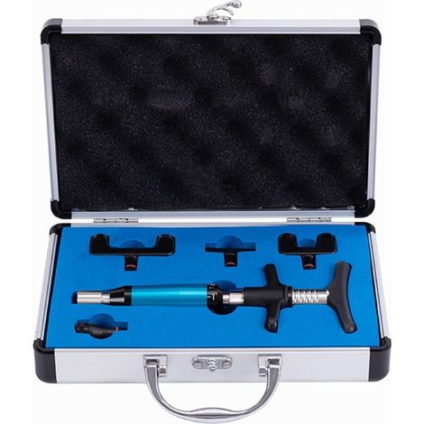 Outil chiropratique à 6 niveaux force masseur de colonne vertébrale réglage de l'intensité pistolet de Correction masseur manuel du dos for améliorer les douleurs articulaires ( Color : Blue Four Head (1/5)