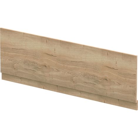 1800mm Chartley Straight Front Bath Panel & Plinth - Textured Woodgrain Autumn Oak