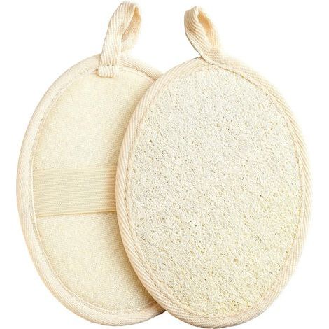 Set di 2 spugne e spugna da doccia - Spugna da bagno, spugna di luffa, spugna esfoliante per il corpo, spugna da doccia (1/5)