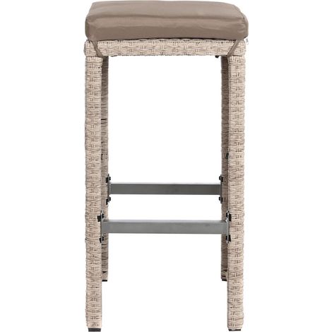 Ensemble de jardin avec table et 6 chaises en rotin synthétique et acier -PEGANE- (1/5)