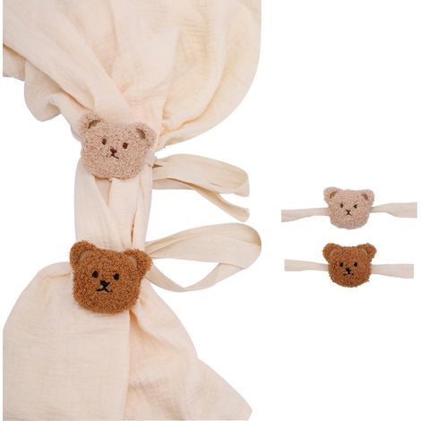 Lot de 2 embrasses de rideaux avec ours - Adorables embrasses décoratives en forme d'animaux pour la décoration de fenêtres à la maison, au bureau, dans la chambre d'enfant ou le salon. (1/5)