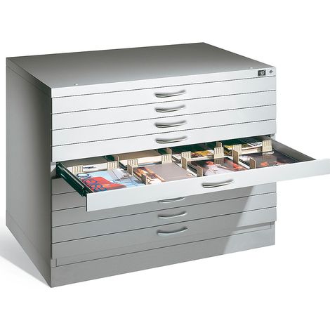 C+P  906009  Armoire à plans  format A1  10 tiroirs  hauteur (1/5)