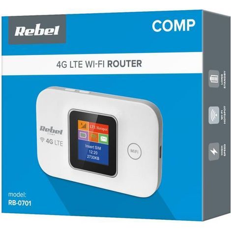 Router portátil con tarjeta SIM Rebel 4G LTE (1/3)