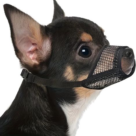 Netzmaulkorb, Entworfen für Hunde mit kurzen Schnauzen, Bequem und Atmungsaktiv, schwarz, S (1/2)