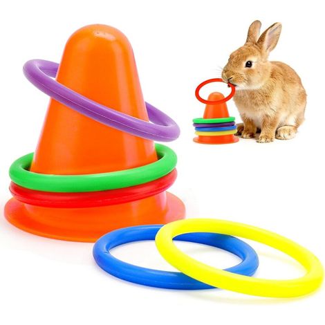 Set of 6 Pieces Indoor Dwarf Toy for Fun and Well Being at Home Rabbit Toy Rabbit House Rabbit Toy (1/5)